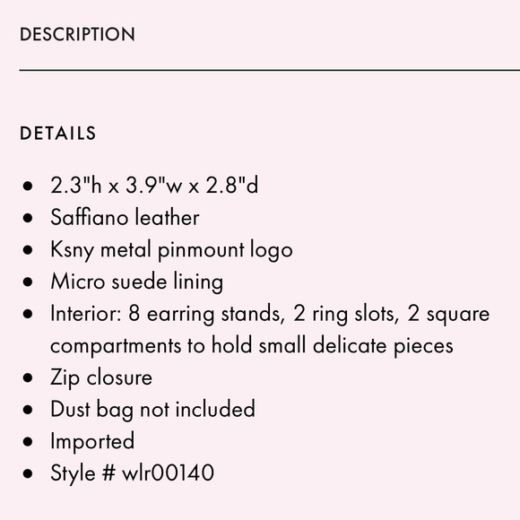 ⚡️NWT Kate Spade Staci Jewelry Holder, Black with Gold Tone Hardware - Picture 6 of 16